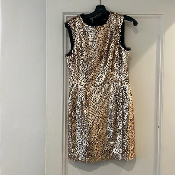 Festive gold metallic dress by Nanette Lenore. Like new. - Picture 2 of 6
